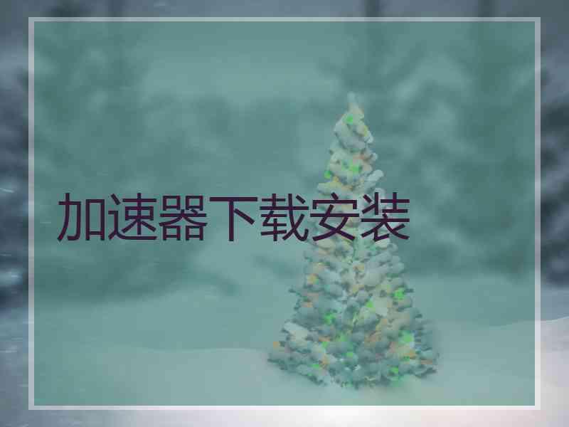 加速器下载安装
